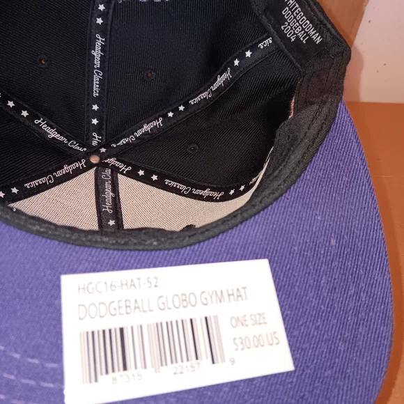 Black and Purple Globo Gym (Dodgeball) Snapback Hat - Picture 4 of 4